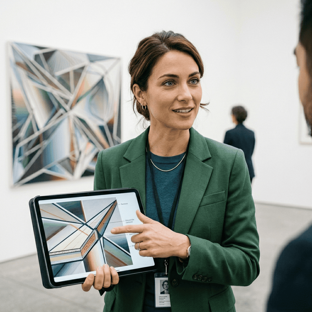 Beispiel einer männlichen KI-Persönlichkeit für Ausstellung und Sammlung